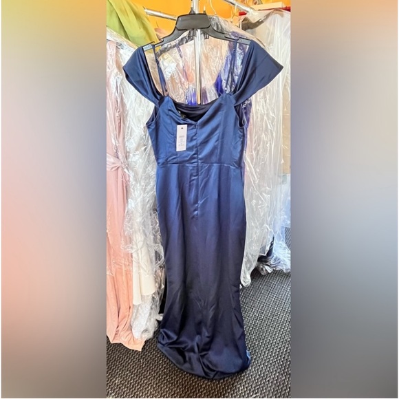 Lipsy London Navy Maxi Dress NWT Size 8 - Picture 5 of 6